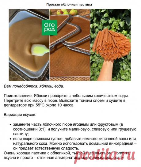 Простая яблочная пастила
