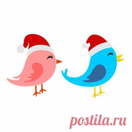 Birds Santa Hat Christmas Cuttable Design SVG PNG DXF & eps | Etsy