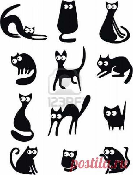 (11) cat silhouettes | Manualidades