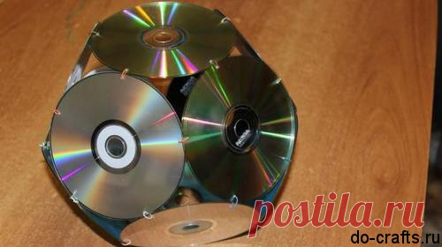 Как сделать шар из дисков cd