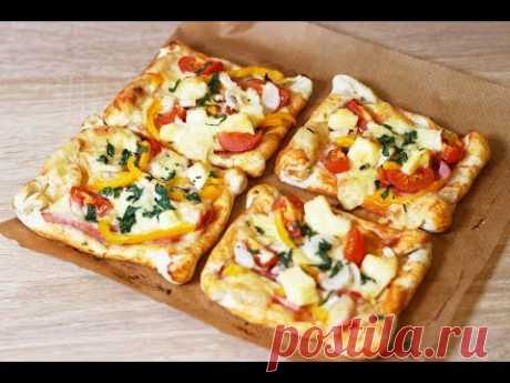 Пицца из слоеного теста в мультиварке: вегетарианская, с плавленым сыром, с морепродуктами, с сосисками