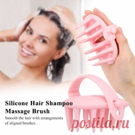 Silicone Hair Massage Brush Shampoo Scalp Massage Brush Sales Online pink - Tomtop
