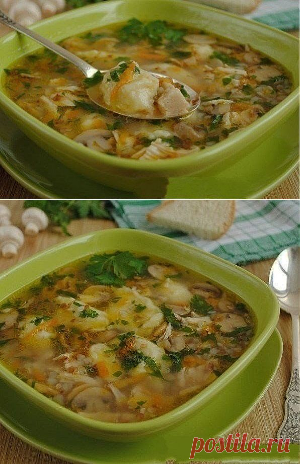 Как приготовить блюдо "гречневый суп с грибами и картофельными клецками" - рецепт, ингридиенты и фотографии | sloosh