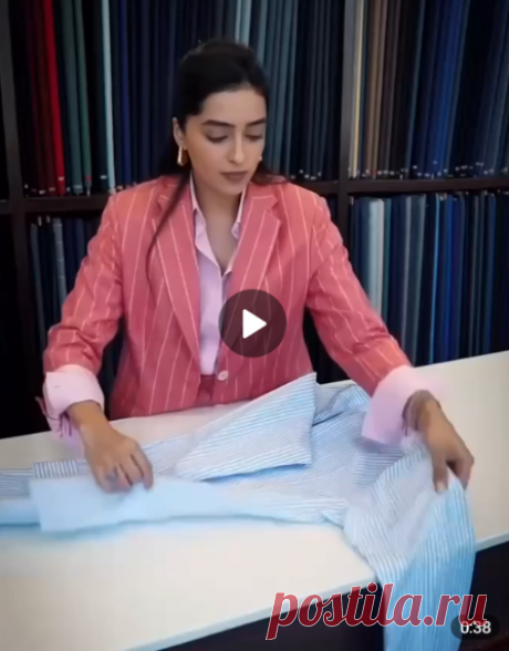 🎀Как сложить рубашку, чтобы она не помялась?

#одежда
