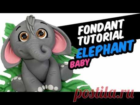 Fondant tutorial | BABY ELEPHANT | cake topper