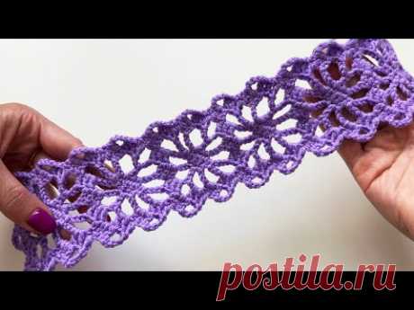 Easy to Crochet Tape Lace Edge pattern