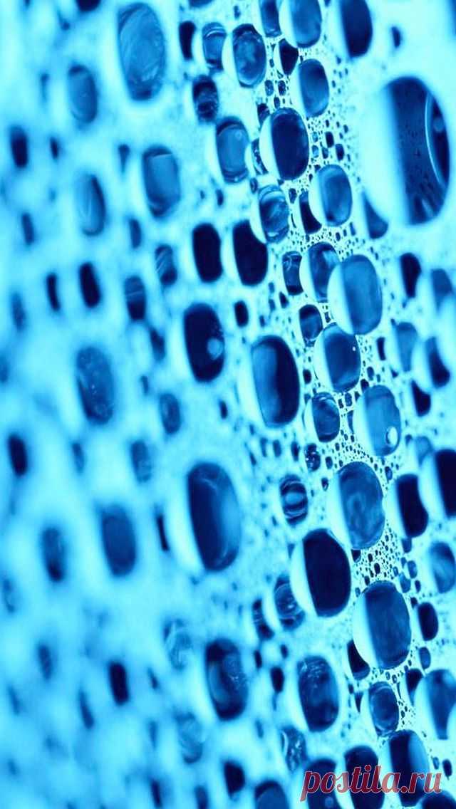 Blue Drops iPhone Wallpaper HD