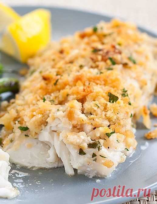 Запеченная рыбка с сочной мякотью и хрустящей корочкой