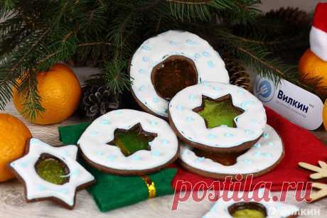 Рождественское печенье с глазурью - рецепт с фото пошагово.