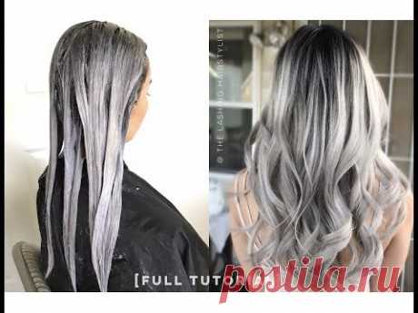 [FULL TUTORIAL] how to babylights balayage on black/dark hair + bleach wash + color melt tone