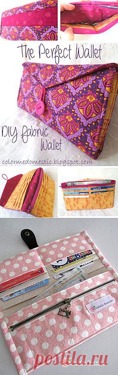 DIY The Perfect Fabric Wallet... 6 card slots, coin ... | be creative…
