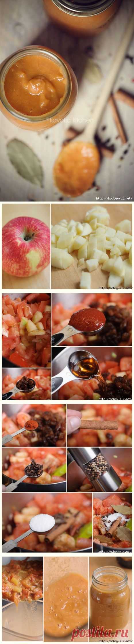 Яблочный кетчуп. Пошаговый рецепт с фото.