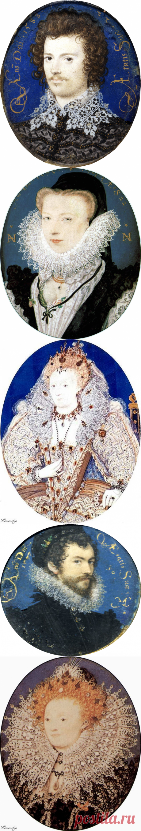 Художник Николас Хиллиард (Nicholas Hilliard, 1547-1619, England) - Портретная галерея эпохи Queen Elizabeth I \3\