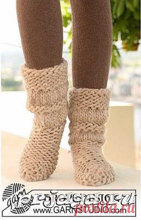 Плотное вязание носков на 2 спицах
(носки, носочки, вязание и толстой пряжи)