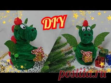🐲СИМВОЛ 2024 года🐲МИЛАШКА ДРАКОН своими руками. Новогодние поделки. Dragon. DIY Christmas crafts.