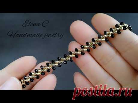 Петербургская цепочка из бисера МК How To Make St Petersburg Beaded Chain Tutorial Beaded Bracelet