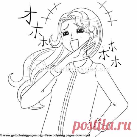 Japanese Anime Girl Coloring Sheet &amp;#8211; GetColoringPages.org