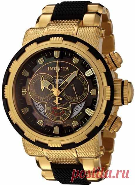 Invicta Men's 18k Gold-Plated and Black Watch