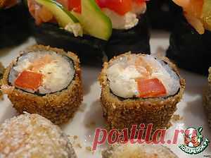 Гинкан-маки, темпура-маки, сяке темари суши и ролл "Мозаика" - кулинарный рецепт