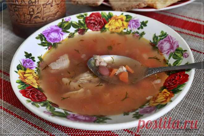 Рыбный суп с фасолью и перловкой СД2
