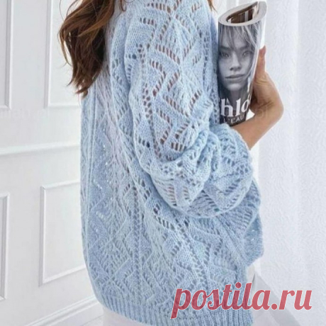Красивый ажурный узор для кофточек и кардиганов