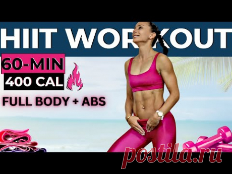 60-MIN FAT KILLER HIIT WORKOUT / pilates-inspired weight loss, lean muscle, abs exercises +belly fat