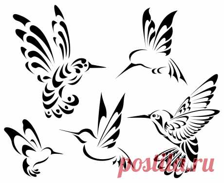 Hummingbird Tribal Tattoo | Etsy