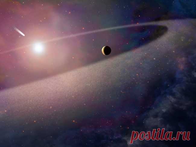 Белый карлик разорвал на части комету гигантских размеров