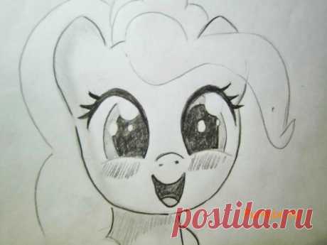 Как нарисовать радостную Пинки Пай из мультсериала My Little Pony