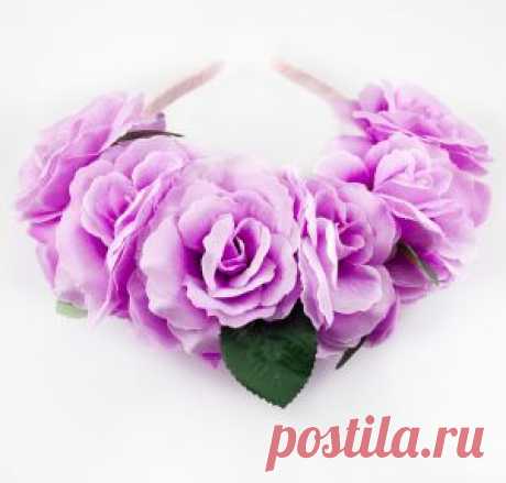 Ободок с цветами &quot;Сиреневые розы&quot;
1000 руб. в россии.