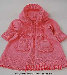 Красивое вязаное пальто для маленькой девочки. Описание. | razpetelka.ru