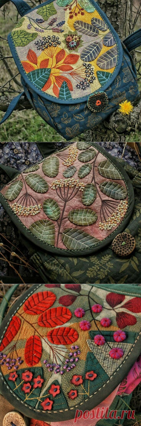 Текстильный гербарий на сумках и рюкзаках | Алиса Сметанина | Яндекс Дзен