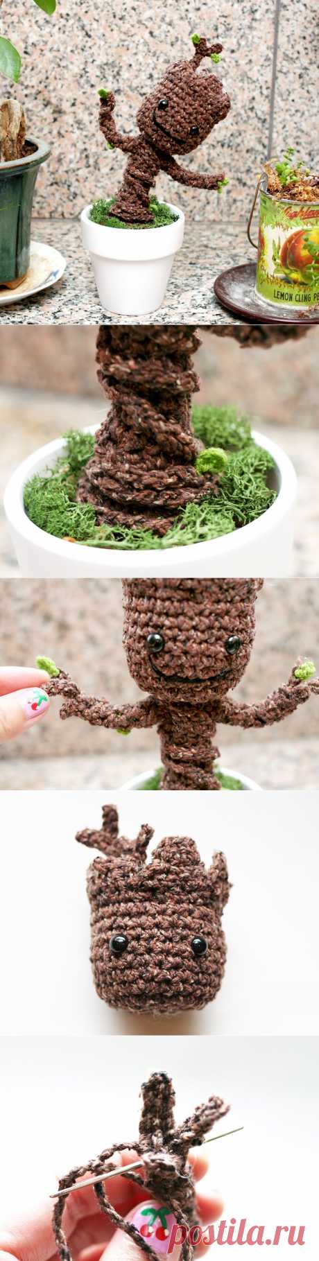 Free Crochet Pattern: Potted Baby Groot from Guardians of the Galaxy | Twinkie Chan Blog