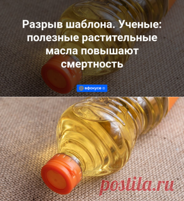 2024--Разрыв шаблона. Ученые: полезные растительные масла повышают смертность - ВФокусе Mail.ru