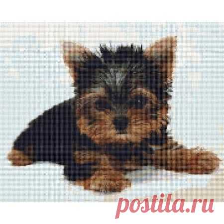 Pattern will be Emailed in a PDF File   This cross stitch pattern design features an adorable yorkshire terrier puppy .  This is a counted cross stitch pattern, professionally created by Jiffy Pattern