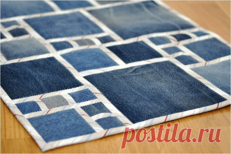 Изображение: коврик из старых джинсов своими руками мастер класс: 22 тыс ... Найдено в Google. Источник: pinterest.at.