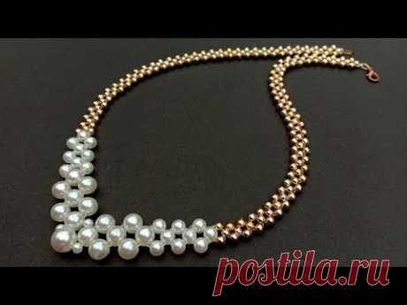 How to make// Pearl Necklace//at home//pearl necklace// useful & easy