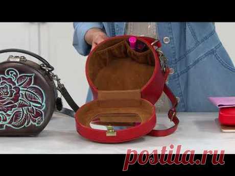 Patricia Nash Allier Leather Hat Box Crossbody Bag - 9826648 | HSN