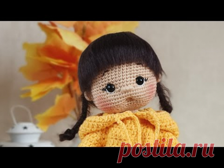 Куколка Пуговка🤗🍁/Авторские куклы Лукашенко Марины/Вязаная крючком кукла🧶