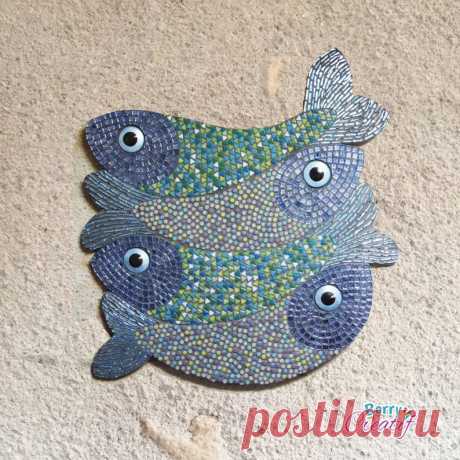 Fish wall art Mosaic fish home decor mosaic art glass art | Etsy