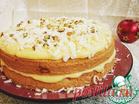 Ангельский торт с лимонным кремом - кулинарный рецепт
