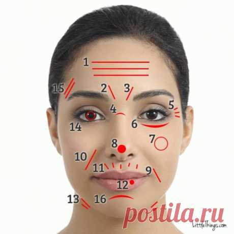 Вот что означают морщины и пятна в этих местах на лице