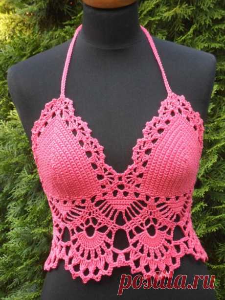 Women Bikini Crochet Bikini Sexy strawbery Crochet by Tanelly | Crochet/knit top vest