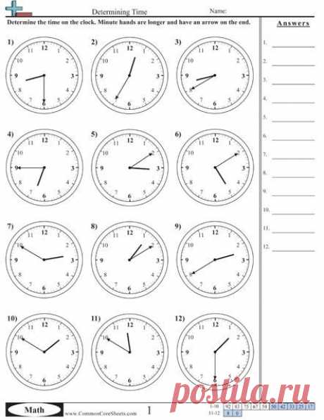 Time Worksheets Large selection of US worksheets- useful for maths and other subjects #spanish: | Åsas favoriter