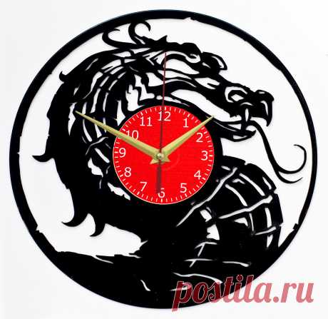 Смертельная Битва Часы из Пластинки: купить часы ручной работы из винила с драконом Mortal Kombat в интернет магазине Toyszone.ru