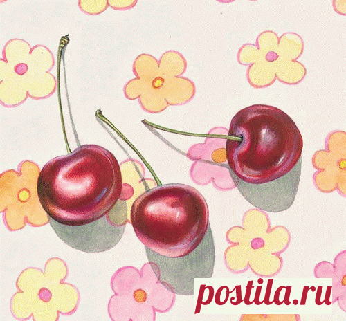 Фрукты-ягоды на столе и в альбоме! Как нарисовать черешню акварелью: пошаговый мастер класс.