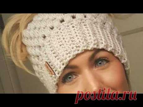 Gorro Coleta Tejido a Crochet