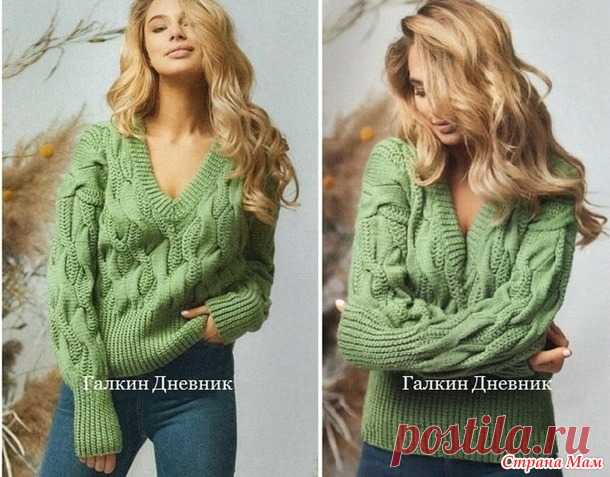 Пуловер с рельефным узором - Вязание - Страна Мам