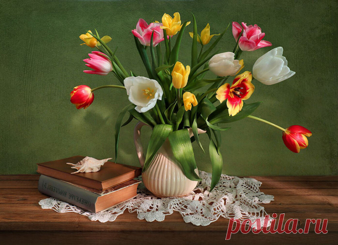 Натюрморты с тюльпанами