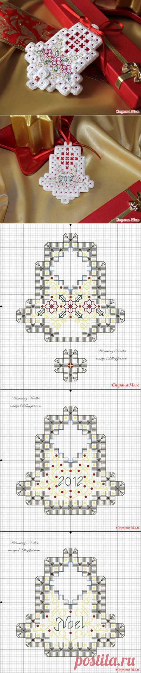 Рождественский колокольчик (хардангер) - Бискорню и другие &quot;кривульки&quot; - Страна Мам